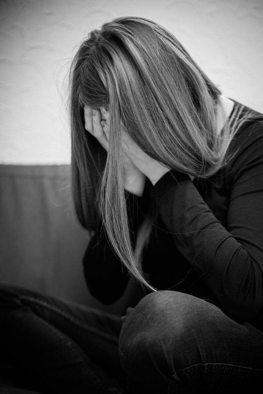 Distressed woman